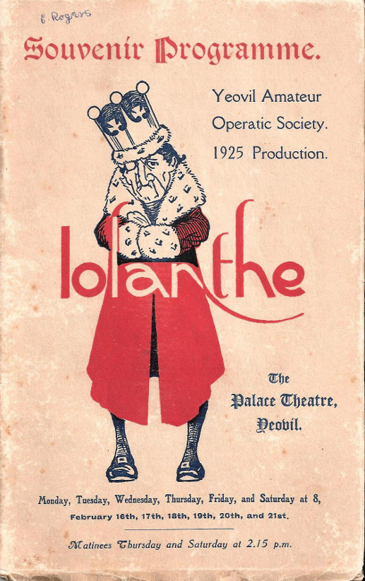 YAOS 1925 Production of 'Iolanthe'